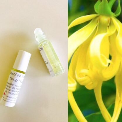 2 Samples Natural Perfume Oil with Pure Essential Oils Hawaiian Kukui Nut and Coconut Oil Base