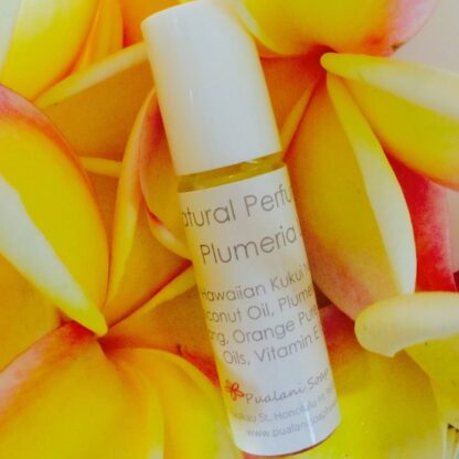 Hawaiian Flower Lei Natural Perfume Set of 3 (Pikake, Plumeria, White Ginger Lily) Pure Essential Oils with Hawaiian Kukui Nut and Coconut oils 5ml each roll-on bottle