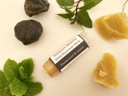 Gold Shimmer Lip Balm with Peppermint & Lemon