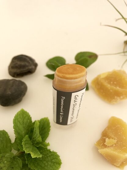 Gold Shimmer Lip Balm with Peppermint & Lemon