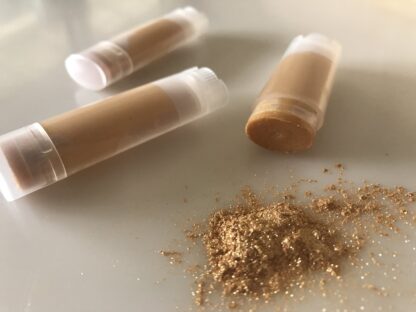 Gold Shimmer Lip Balm with Peppermint & Lemon