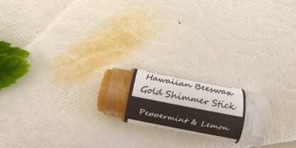 Gold Shimmer Lip Balm with Peppermint & Lemon