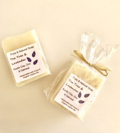 Mini Tea Tree & Lavender Bar with Kaolin Clay, Zinc, Oatmeal 2oz