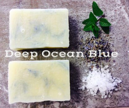 Deep Ocean Blue with Ocean Salt Peppermint & Lavender 4oz