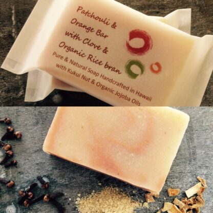 Patchouli & Orange Bar with Clove & Organic Rice Bran 4oz